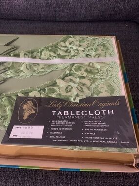 Vintage Lady Christina Originals tablecloth and napkin set